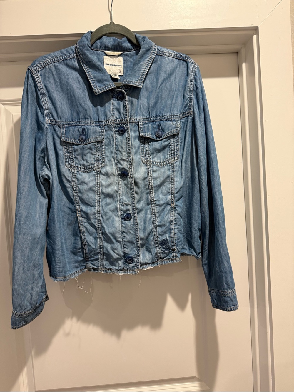 Chambray O'Lei Linen-Blend Jacket XL - Picture 4 of 9